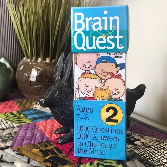 Brain Quest Flashcards Educational Game Grade 2 for 7-8 year olds - Picture 1 of 9